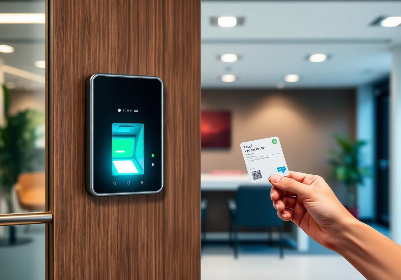 Controle de acesso biométrico em área restrita